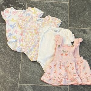 Nicole Miller Baby Pink Ruffle set